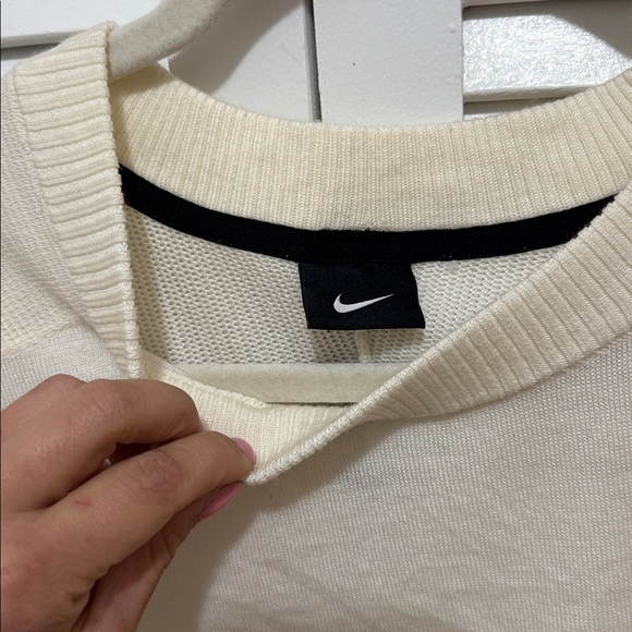 Nike Tiger Woods Golf Sweater Mens Large Ivory White Standard Fit Wool Blend - Picture 6 of 9